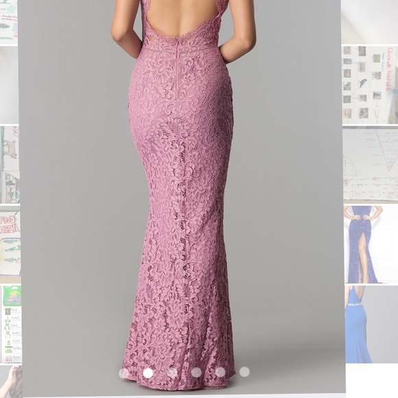 Mauve long prom dress - Picture 4 of 4